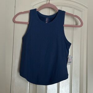 FP Movement by Free People Navy Ribbed Tank Top